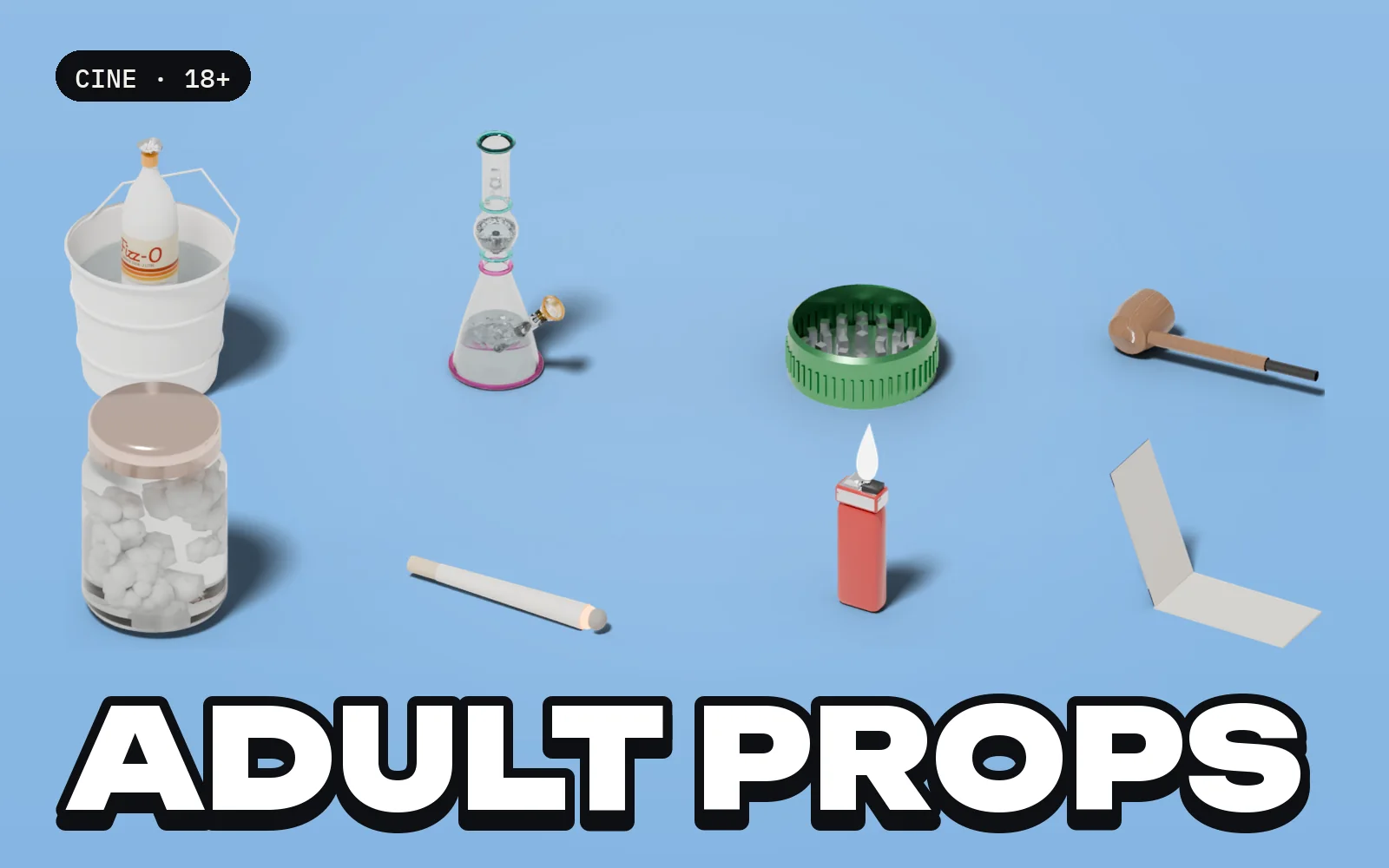 Cine: Adult Props (18+): a selection of the pack's models