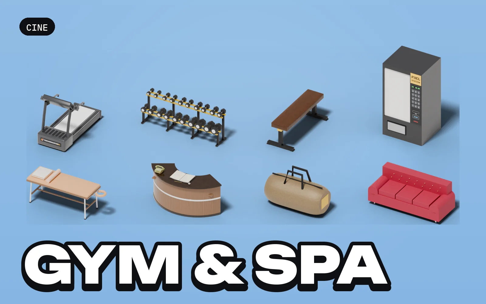 Cine: Gym & Spa: a selection of the pack's models