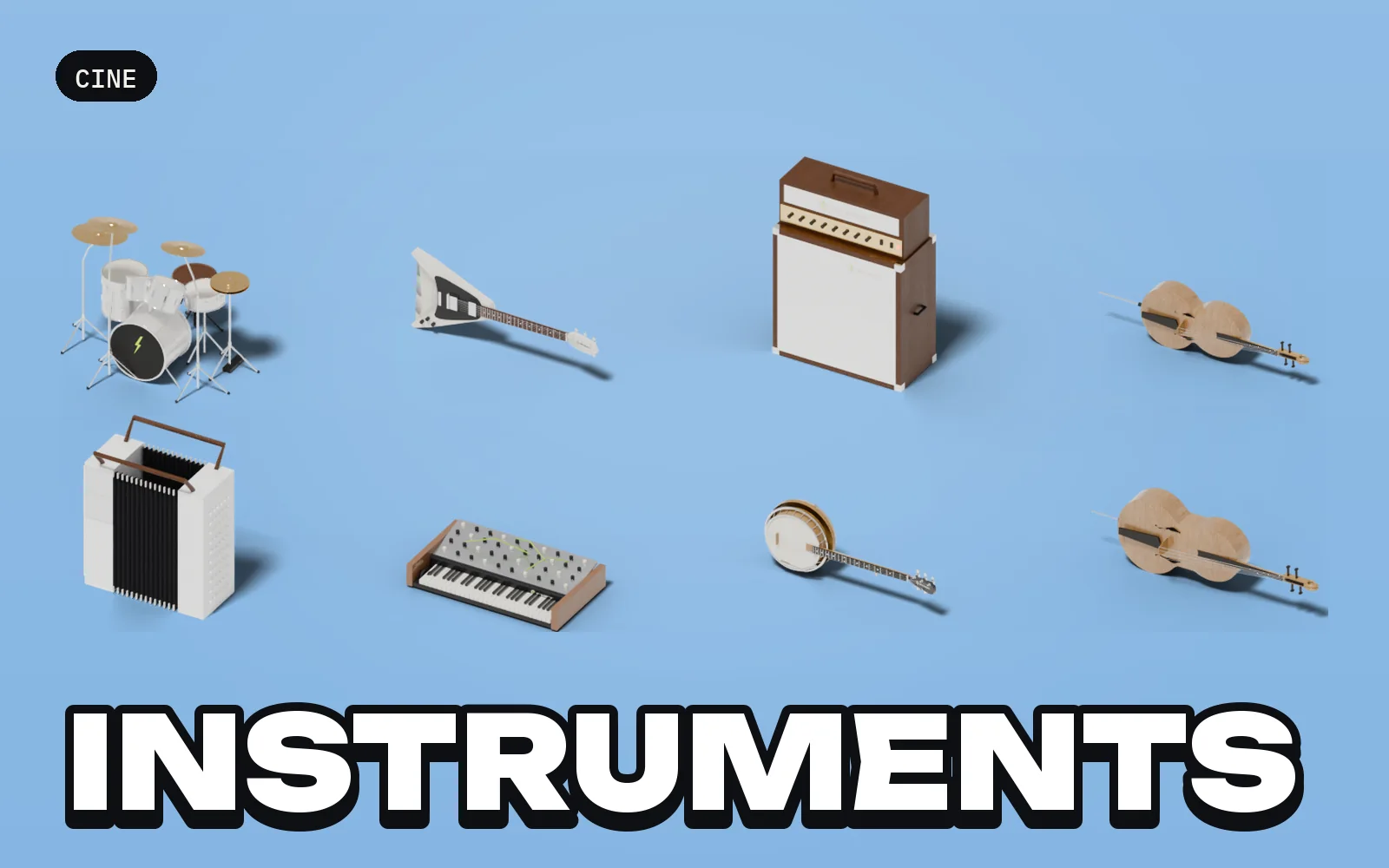 Cine: Instruments: a selection of the pack's models
