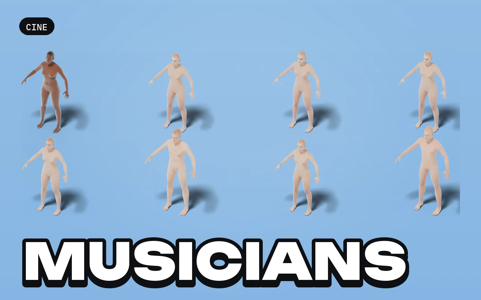 Cine: Musicians: a selection of the pack's models