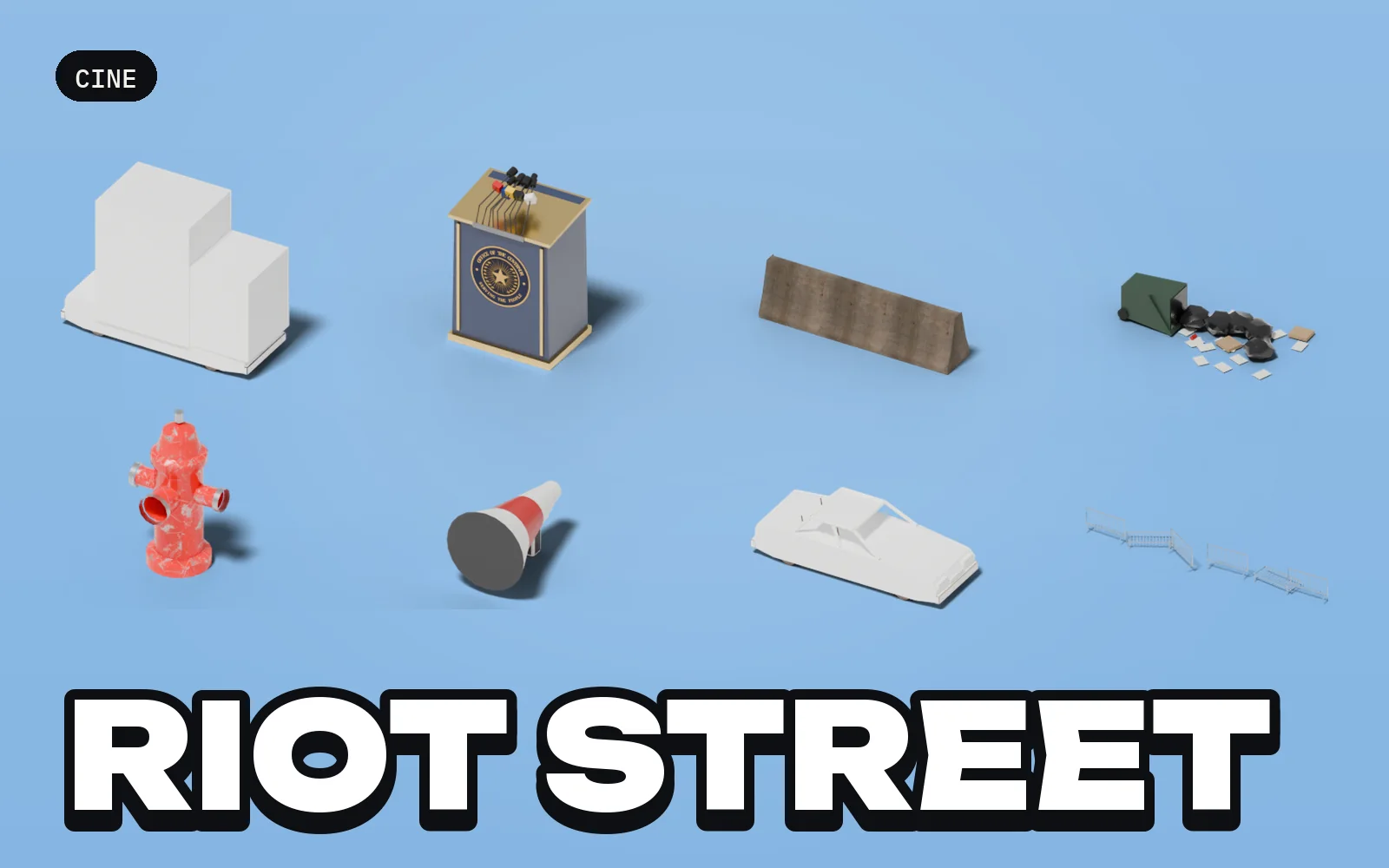 Cine: Riot Street: a selection of the pack's models