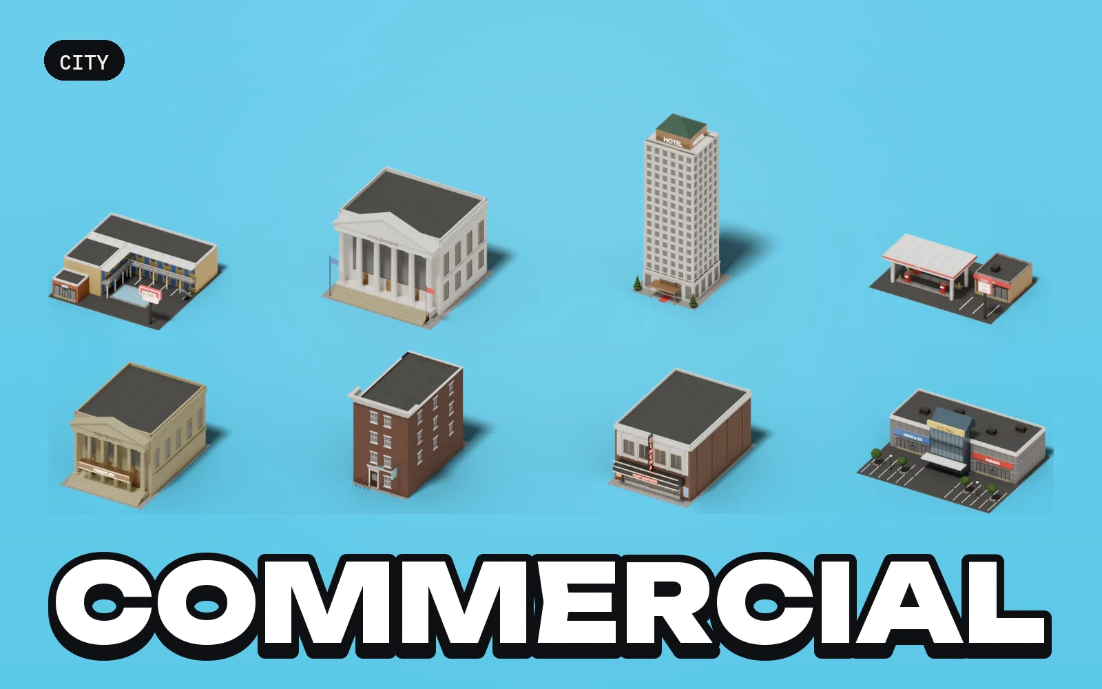 City: Commercial: a selection of the pack's models