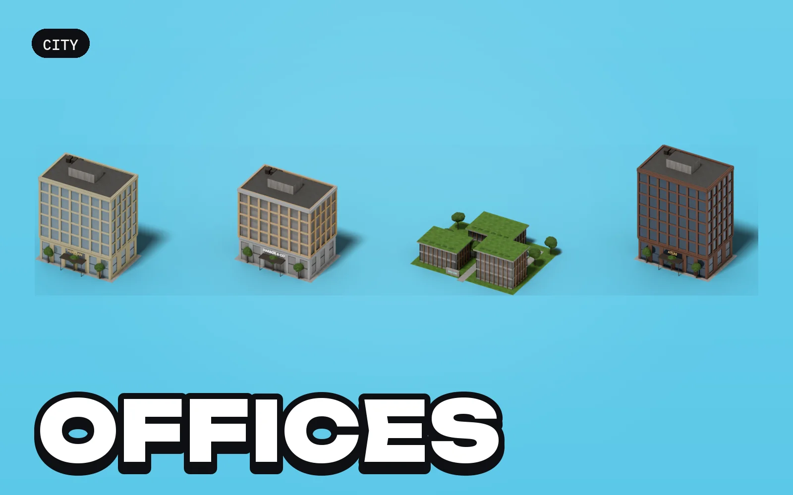 City: Offices: a selection of the pack's models