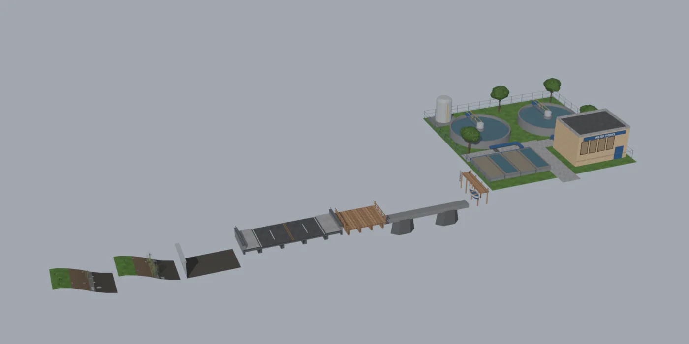 Every model in City: River & Bridges