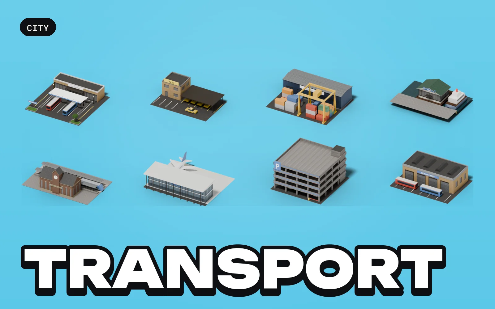 City: Transport: a selection of the pack's models