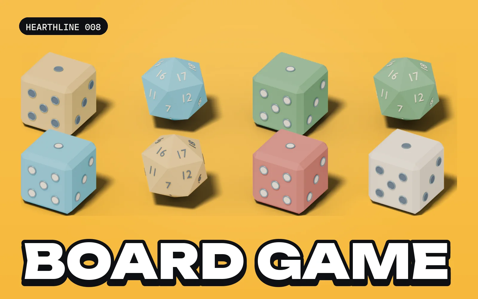 Hearthline 008: Board Game: a selection of the pack's models