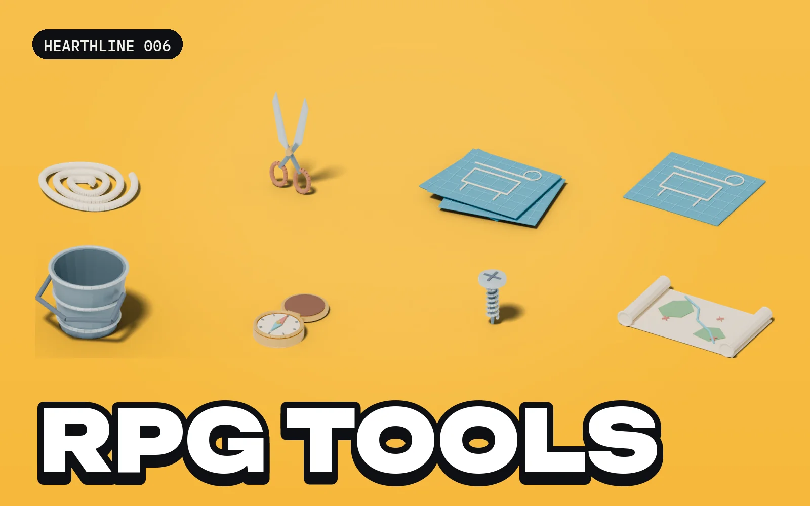 Hearthline 006: RPG Tools: a selection of the pack's models