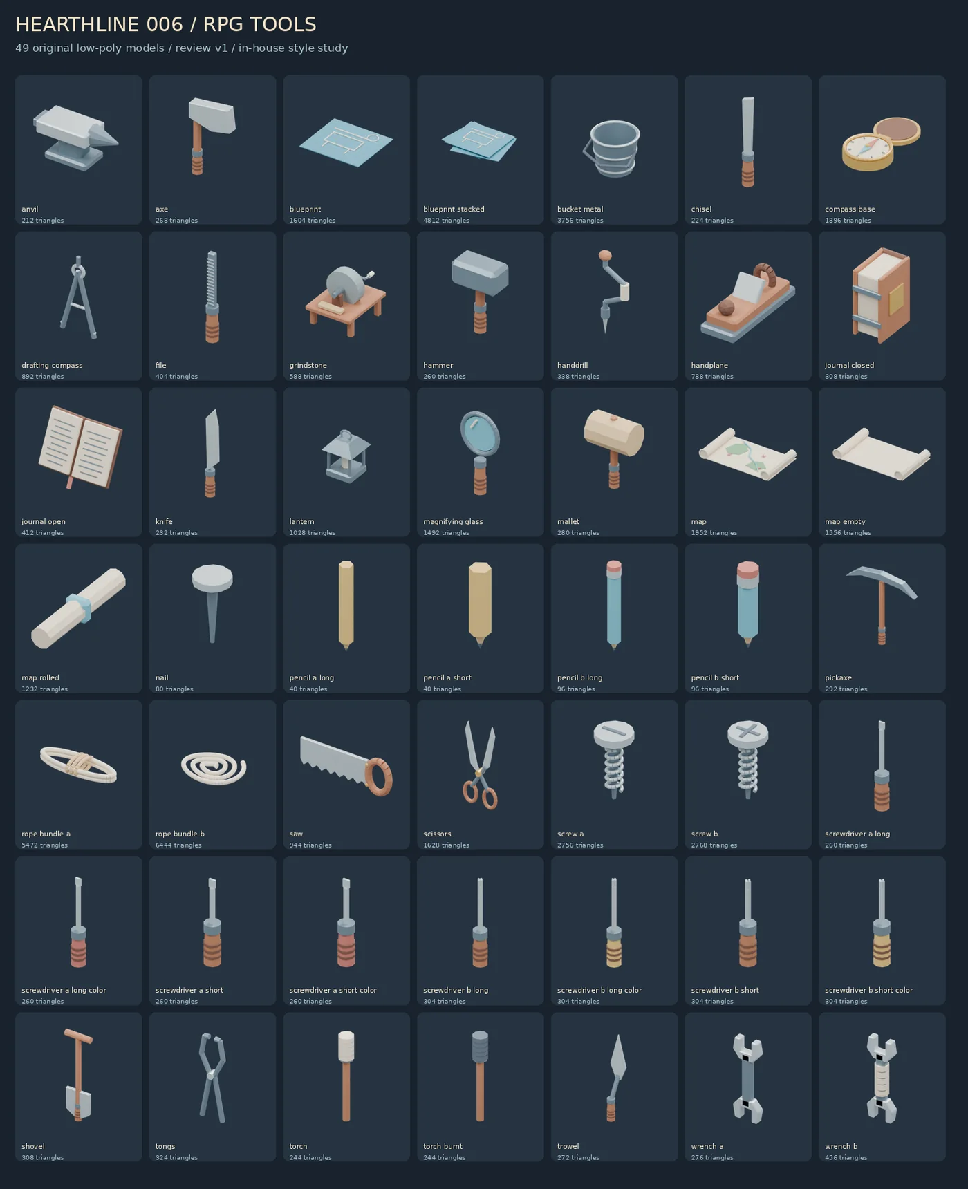 Every model in Hearthline 006: RPG Tools
