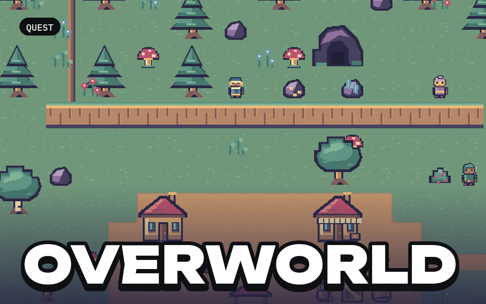 Quest: Overworld: a selection of the pack's sprites