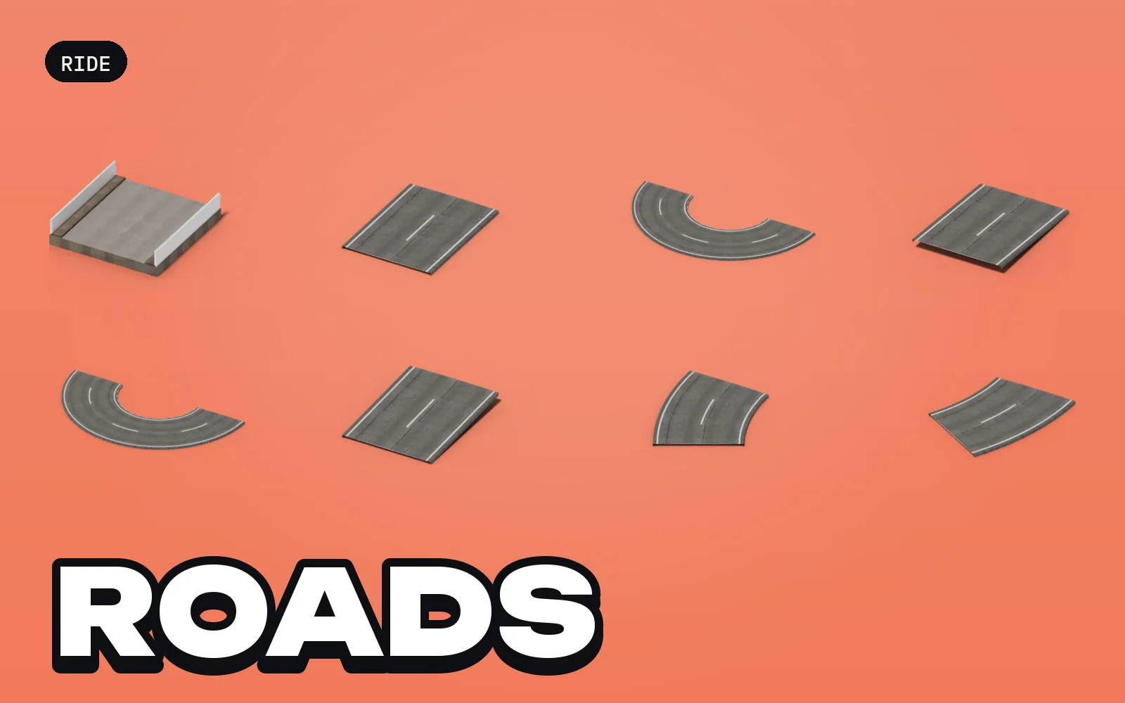 Ride: Roads: a selection of the pack's models